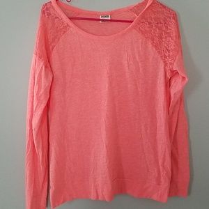 VS Pink Lace Detail Top